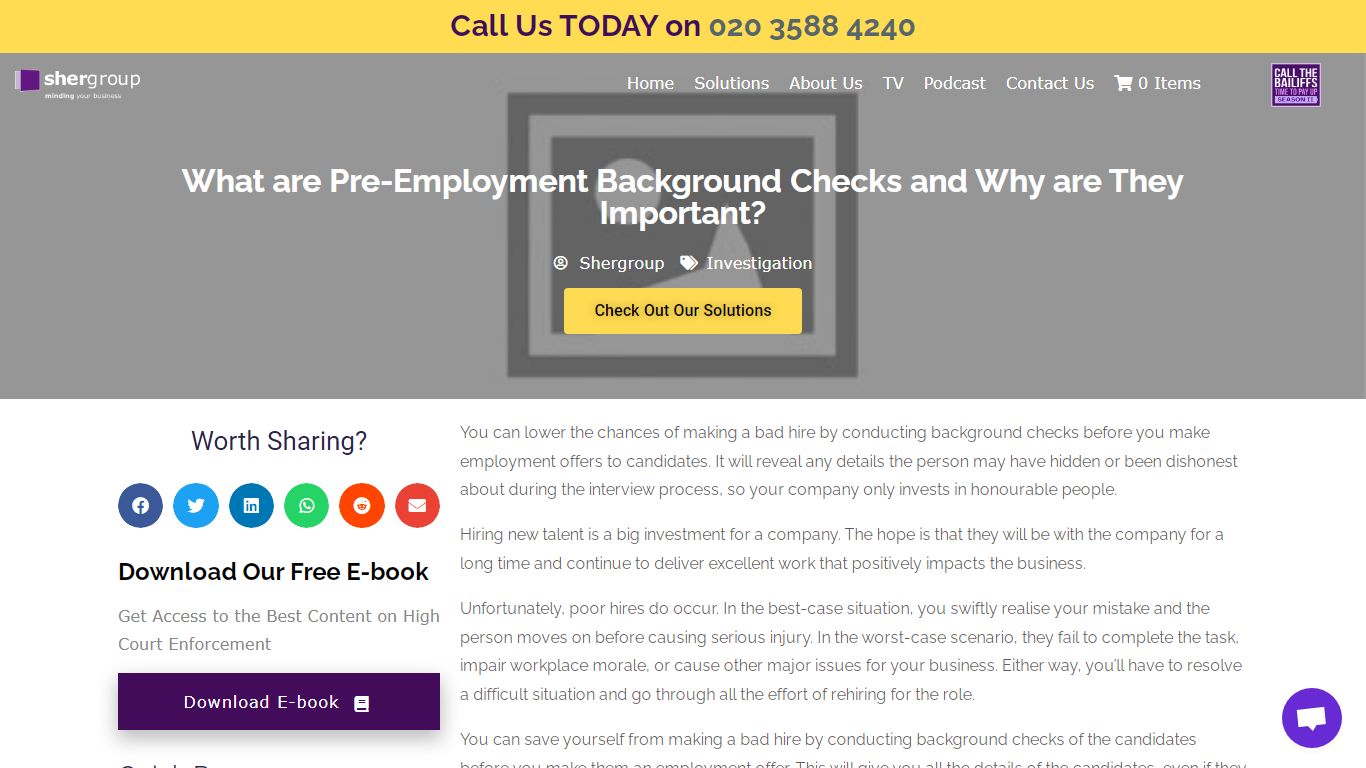What are Pre-Employment Background Checks and Why are They ... - Shergroup
